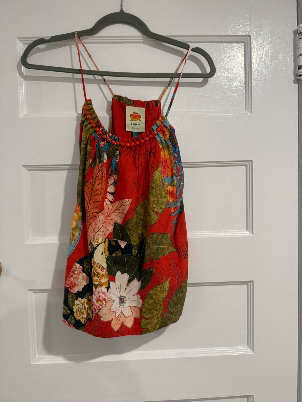 FARM Rio Red Floral Tropical Tank Top
